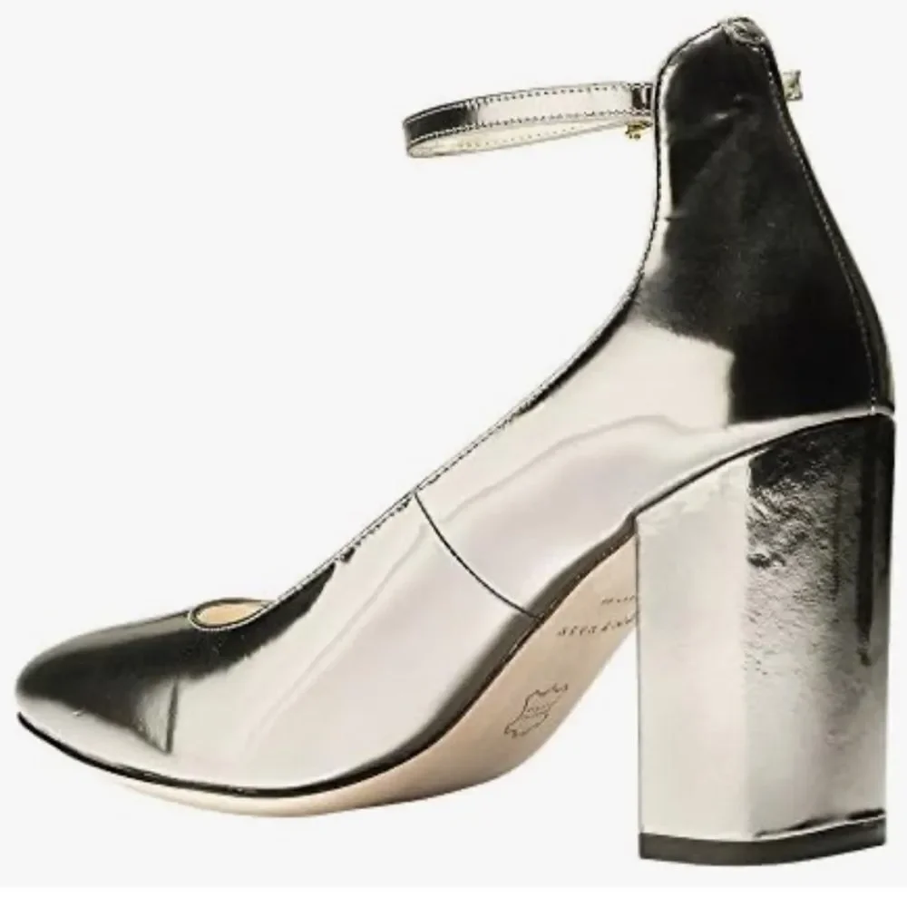 Cole Haan Women's Larue Grand Pump 85MM, Pewter Metallic, 10B US